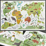 Animal Continents World Map