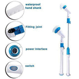 3 Head Sets for Multi-Purpose Uses(Bathroom Floor Wall Floor Scrub Brush Scrubber)floor scrubber (Blue)