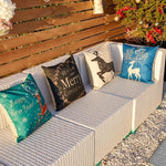 4 Pcs Christmas Reindeer Light Up Cushion Cover