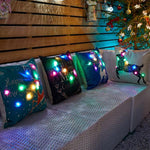 4 Pcs Christmas Reindeer Light Up Cushion Cover