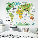 Animal Continents World Map